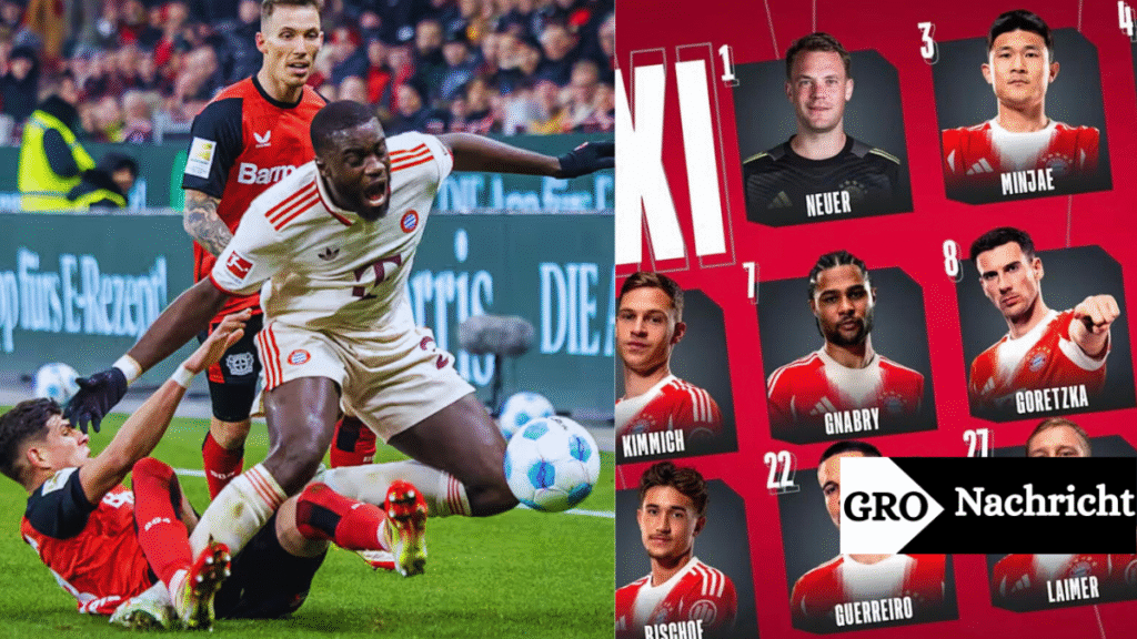 Aufstellungen: Teilnehmer: Fc Bayern München Gegen Bayer Leverkusen