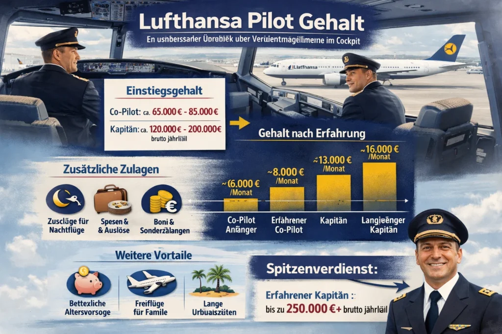 Lufthansa Pilot Gehalt: Ein umfassender Überblick über Verdienstmöglichkeiten im Cockpit
