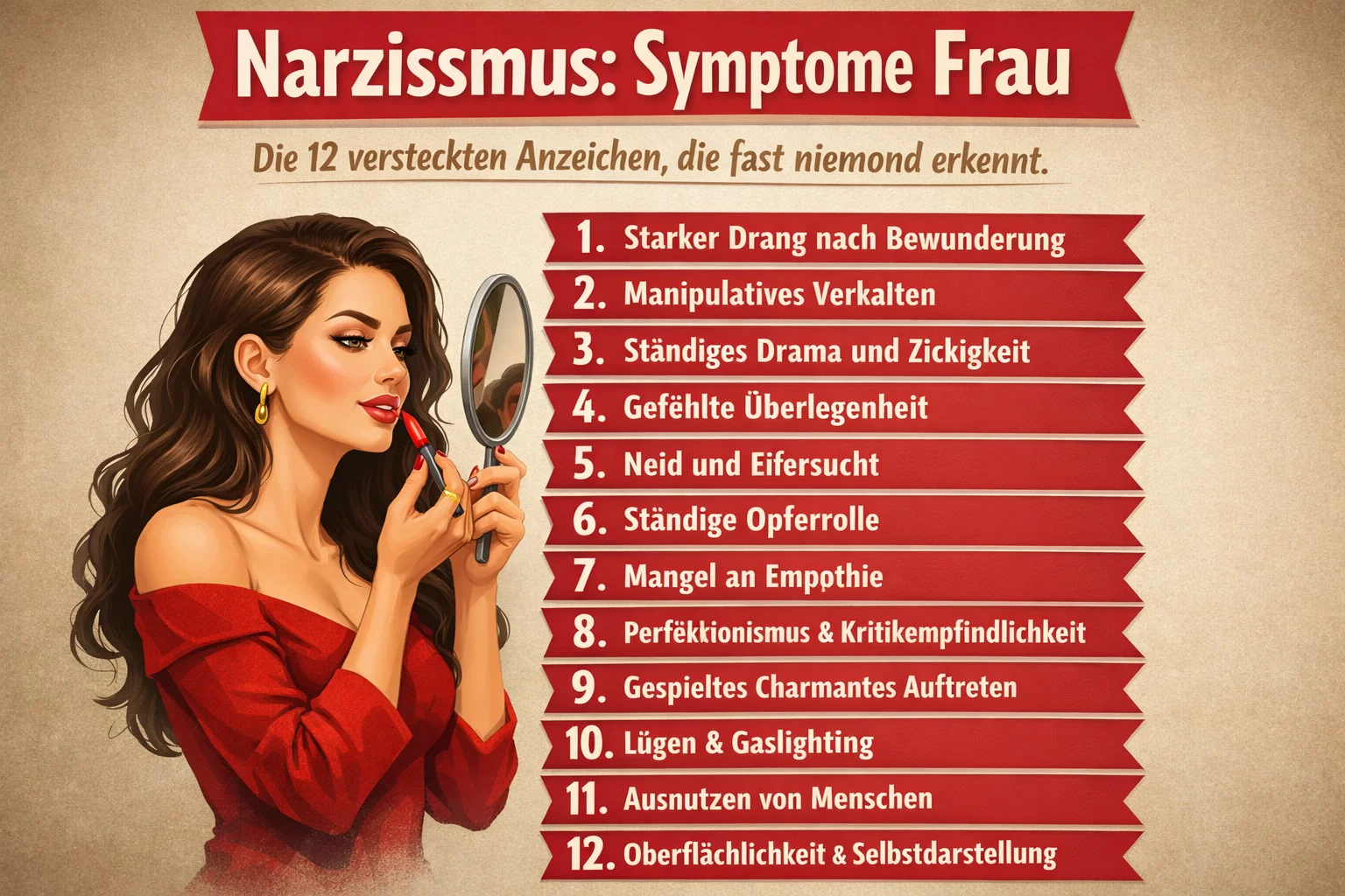 narzissmus: symptome frau