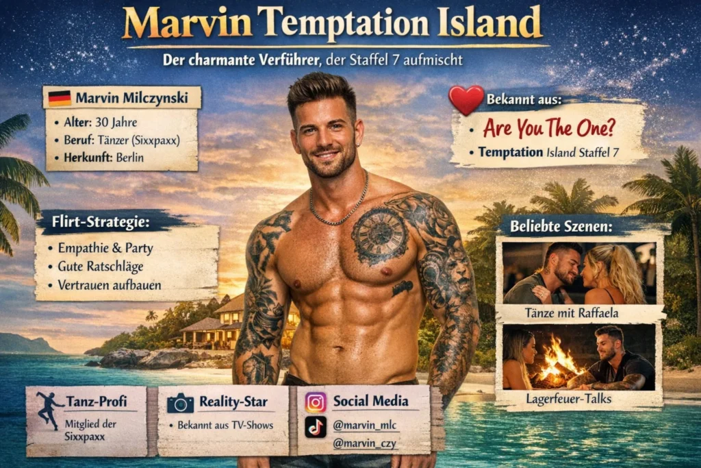 Marvin Temptation Island: Der charmante Verführer, der Staffel 7 aufmischt