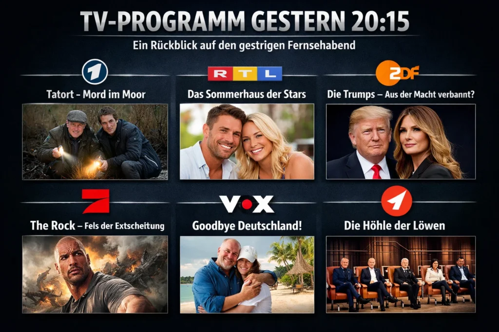 TV Programm Gestern 20:15 – Ein Rückblick auf den Gestrigen Fernsehabend