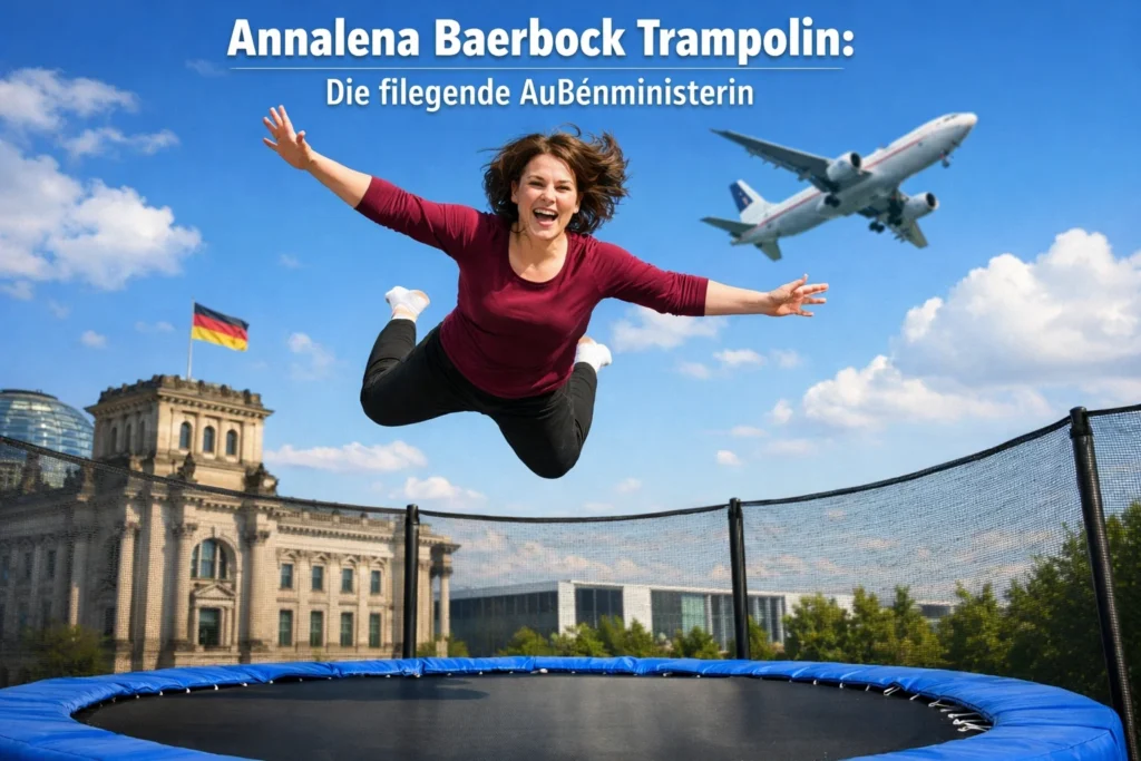 Annalena Baerbock Trampolin: Die fliegende Außenministerin