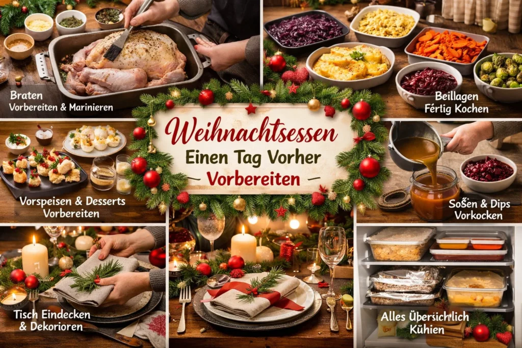 Weihnachtsessen einen Tag vorher vorbereiten