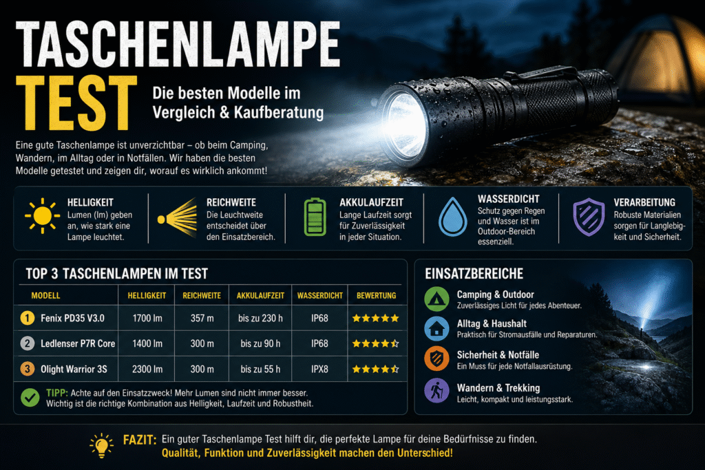 Taschenlampe Test – Der ultimative Guide für die beste Wahl